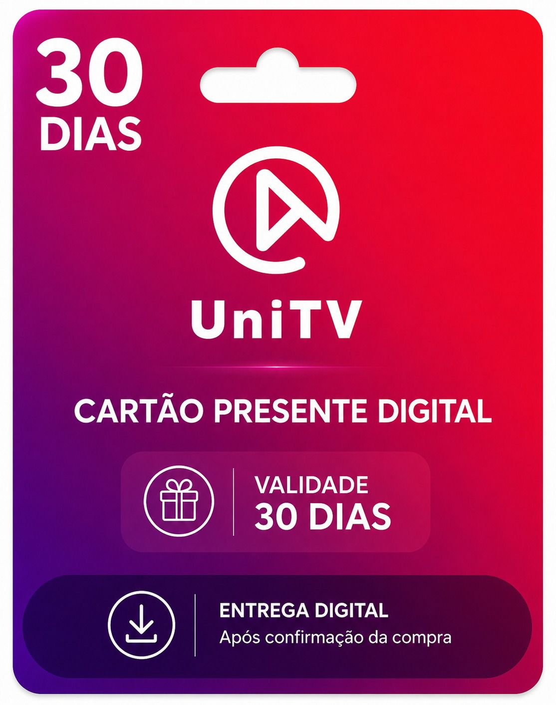 Recarga UniTV 30